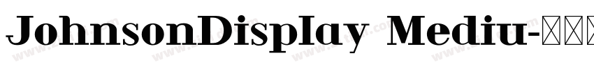 JohnsonDisplay Mediu字体转换